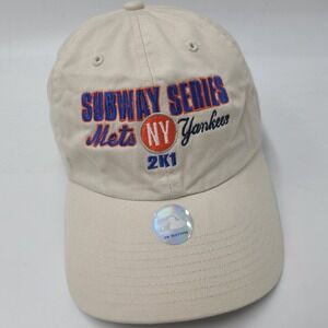 Vintage New York Mets Yankees Hat Strapback Twins Enterprise 2001 Subway Series